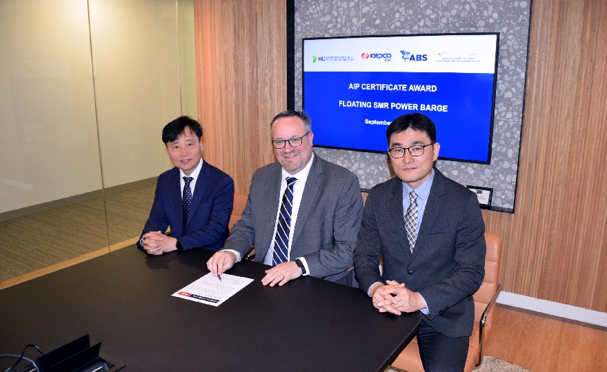 ABS Approves Floating Offshore Nuclear Power Barge from HD KSOE and KEPCO E&C